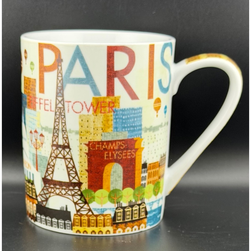 Prima Design Paris Mug Michael Mullan Multicolor France Landmarks Souvenir